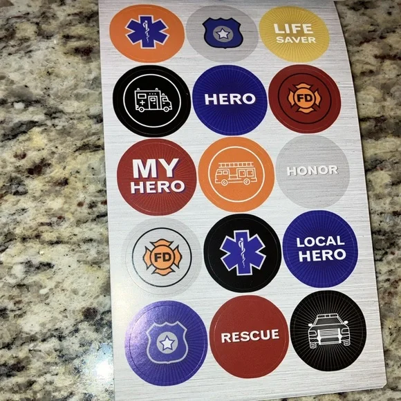 Sticker Book Bundle 1148 Pcs First Responder Classroom Scrapbook EMT Fire Police - Picture 9 of 17